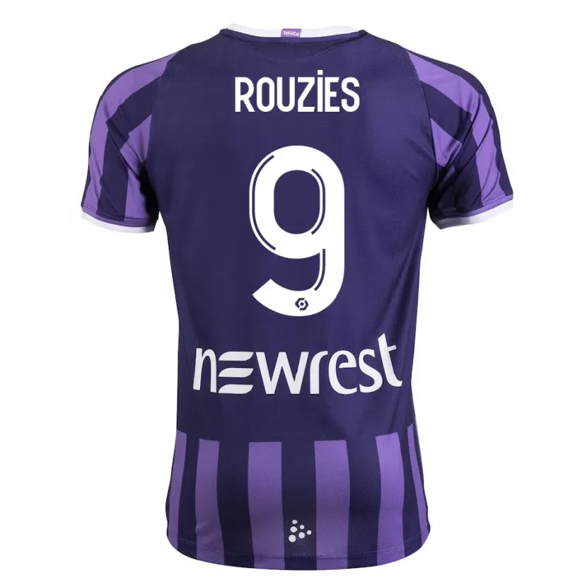 Danxen Niño Camiseta Manon Rouzies #9 Morado 2ª Equipación 2023/24 La Camisa