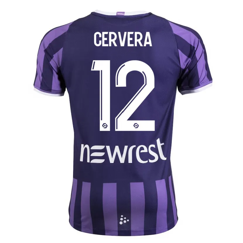 Danxen Niño Camiseta Laurianne Cervera #12 Morado 2ª Equipación 2023/24 La Camisa