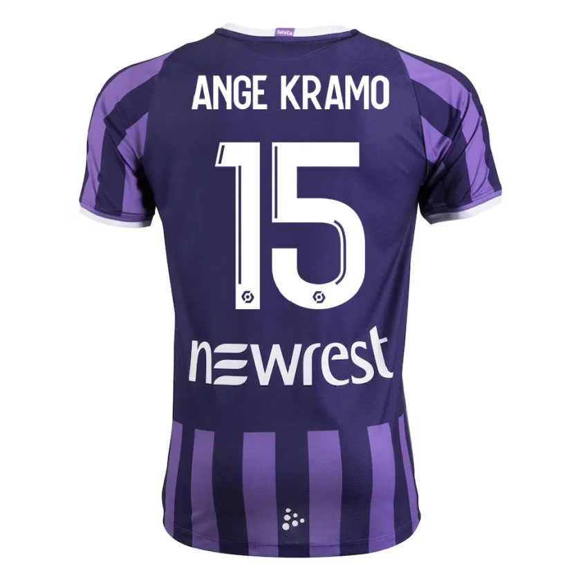 Danxen Niño Camiseta Marie Ange Kramo #15 Morado 2ª Equipación 2023/24 La Camisa