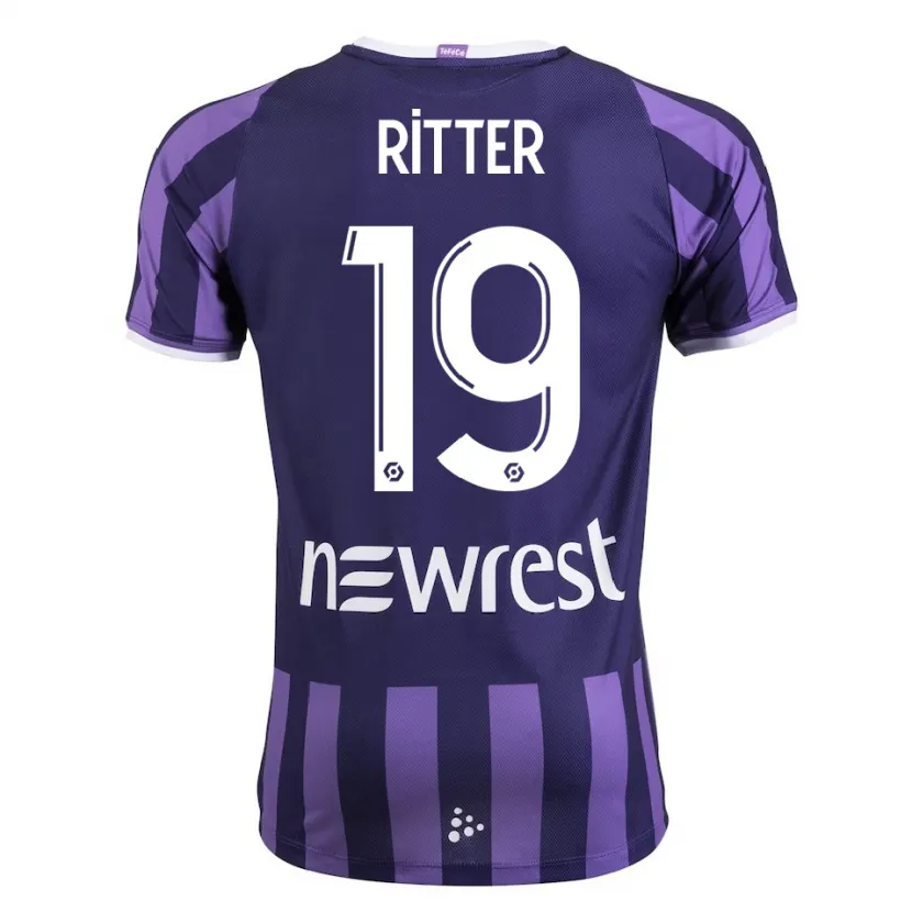 Danxen Niño Camiseta Morgane Ritter #19 Morado 2ª Equipación 2023/24 La Camisa