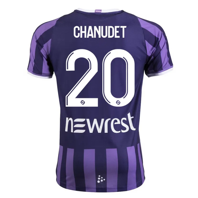 Danxen Niño Camiseta Coralie Chanudet #20 Morado 2ª Equipación 2023/24 La Camisa