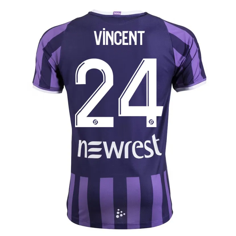 Danxen Niño Camiseta Magalie Vincent #24 Morado 2ª Equipación 2023/24 La Camisa