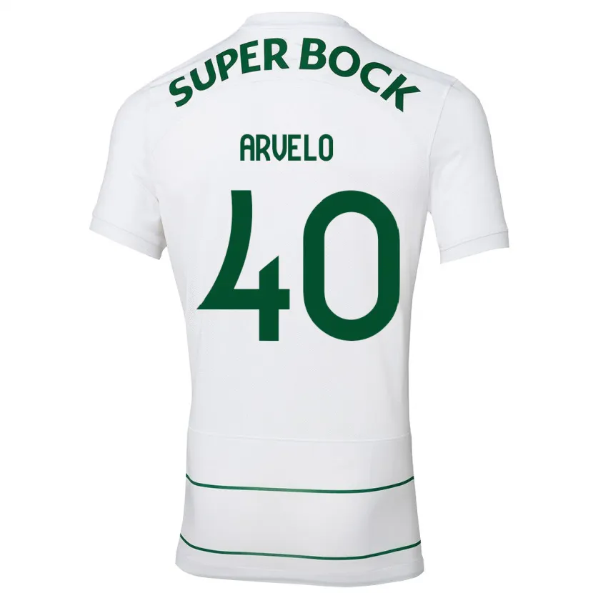 Danxen Niño Camiseta Adam Arvelo #40 Blanco 2ª Equipación 2023/24 La Camisa