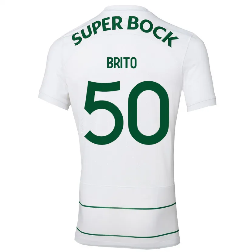 Danxen Niño Camiseta Alexandre Brito #50 Blanco 2ª Equipación 2023/24 La Camisa