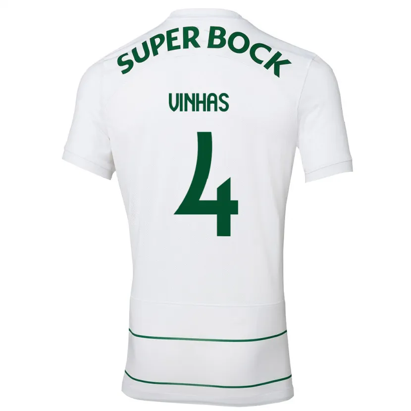 Danxen Niño Camiseta Gabriela Vinhas #4 Blanco 2ª Equipación 2023/24 La Camisa