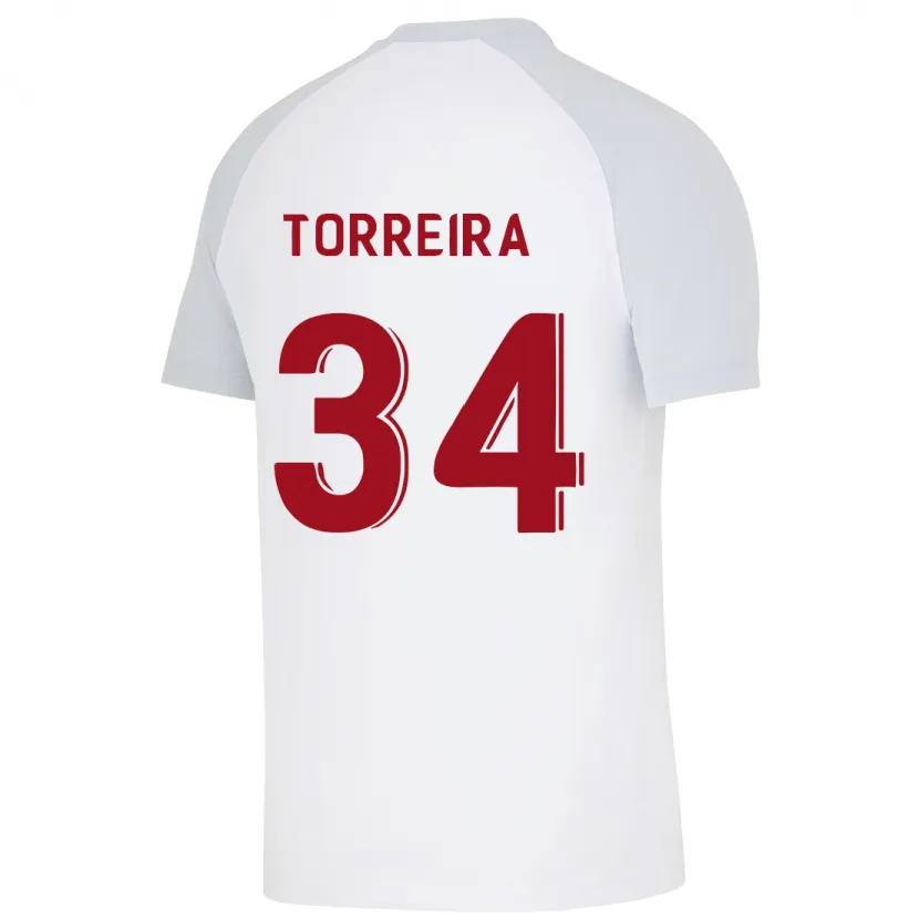 Danxen Niño Camiseta Lucas Torreira #34 Blanco 2ª Equipación 2023/24 La Camisa