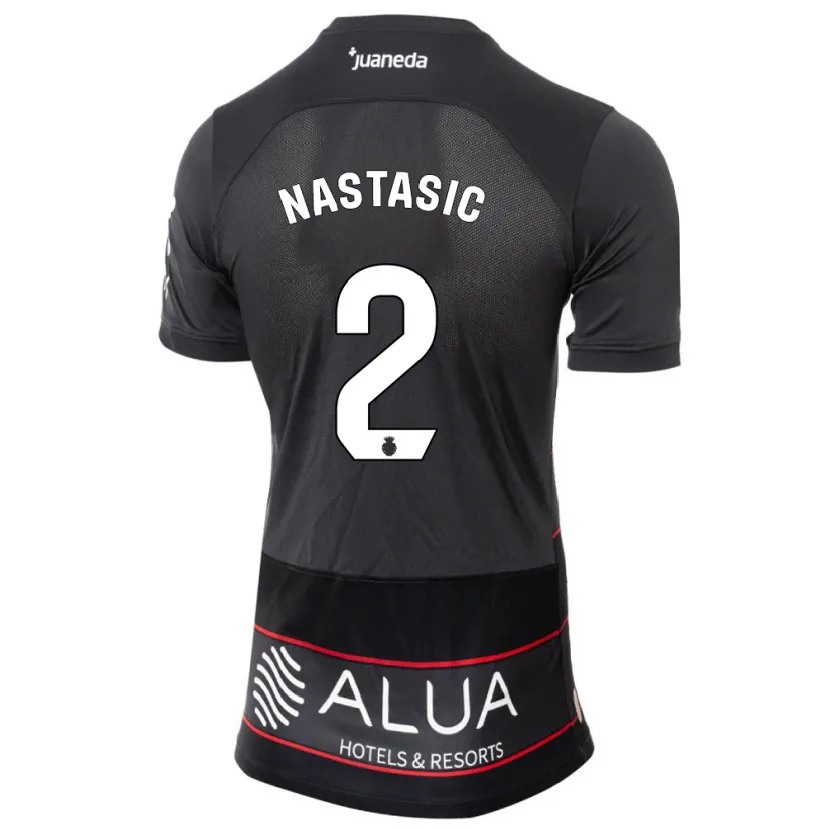 Danxen Niño Camiseta Matija Nastasic #2 Negro 2ª Equipación 2023/24 La Camisa