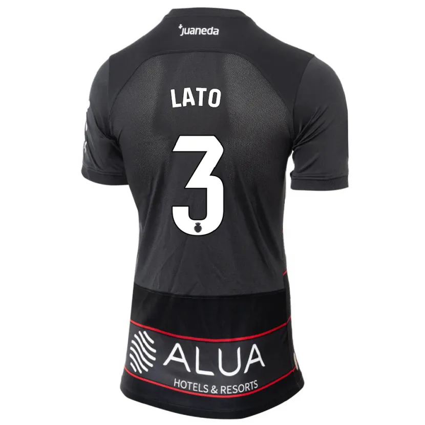 Danxen Niño Camiseta Toni Lato #3 Negro 2ª Equipación 2023/24 La Camisa