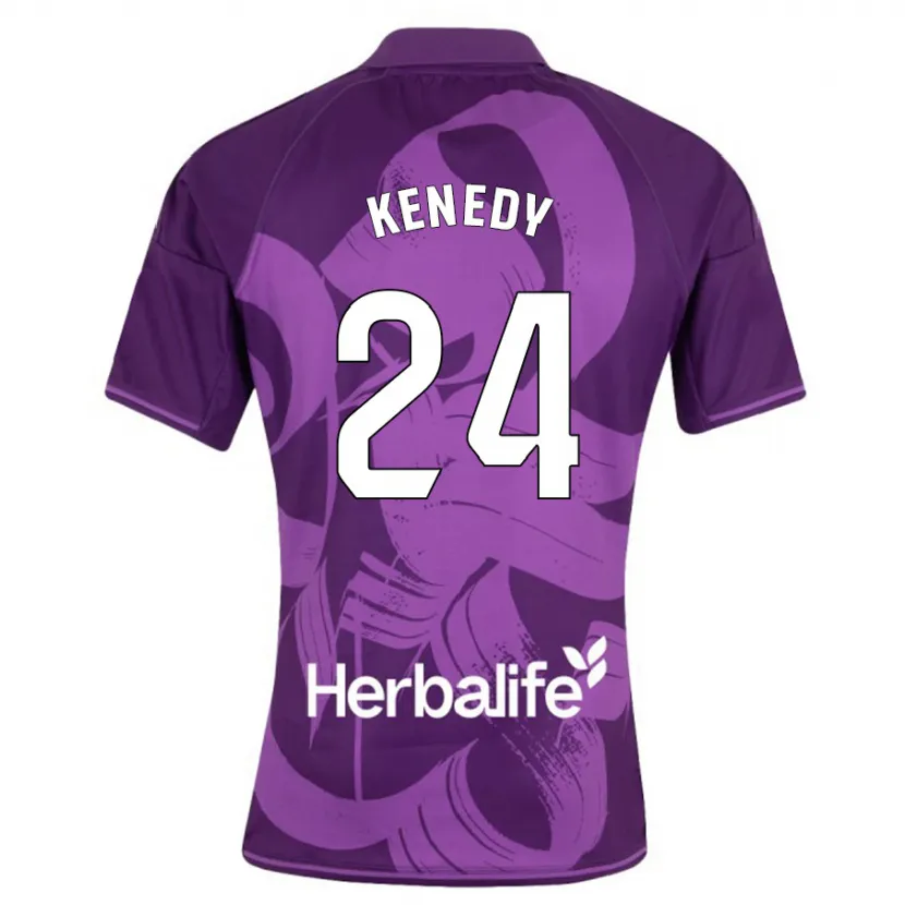 Danxen Niño Camiseta Kenedy #24 Violeta 2ª Equipación 2023/24 La Camisa