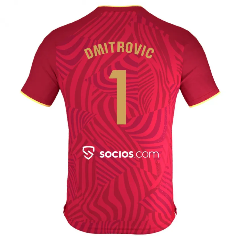 Danxen Niño Camiseta Marko Dmitrović #1 Rojo 2ª Equipación 2023/24 La Camisa