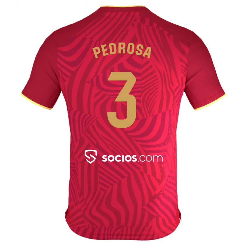 Danxen Niño Camiseta Adrià Pedrosa #3 Rojo 2ª Equipación 2023/24 La Camisa