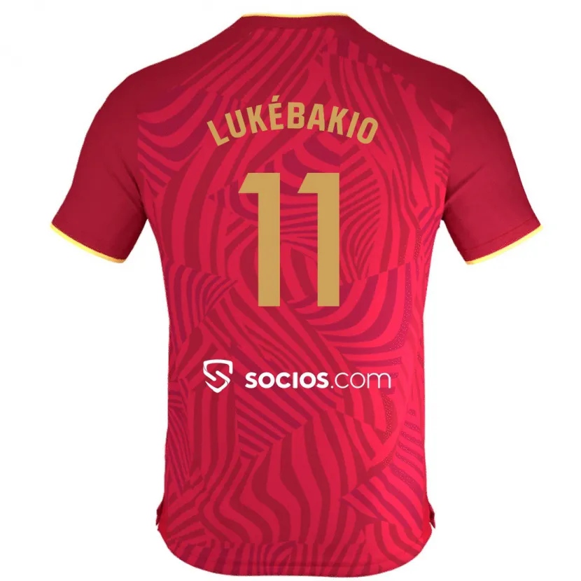 Danxen Niño Camiseta Dodi Lukébakio #11 Rojo 2ª Equipación 2023/24 La Camisa