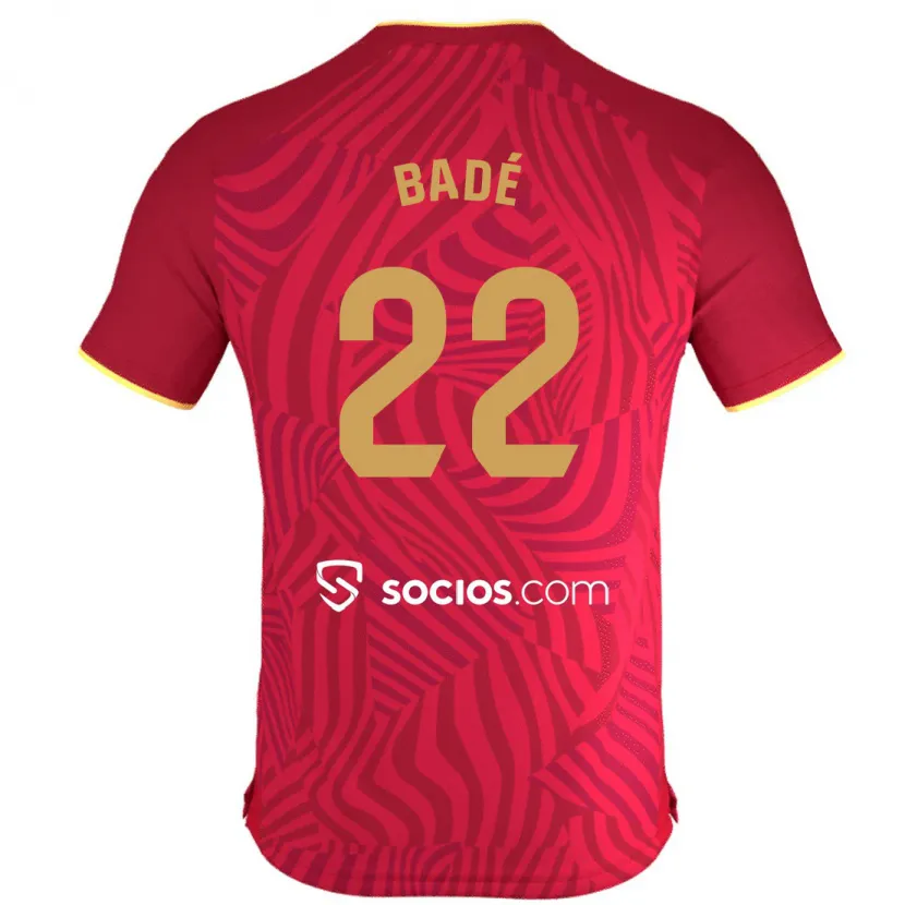 Danxen Niño Camiseta Loïc Badé #22 Rojo 2ª Equipación 2023/24 La Camisa