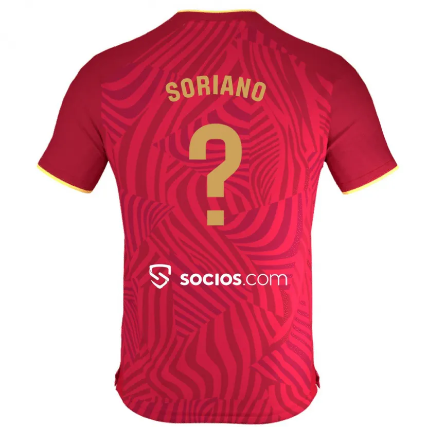 Danxen Niño Camiseta Antonio Soriano #0 Rojo 2ª Equipación 2023/24 La Camisa