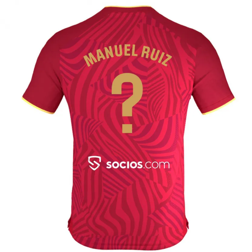 Danxen Niño Camiseta José Manuel Ruiz #0 Rojo 2ª Equipación 2023/24 La Camisa