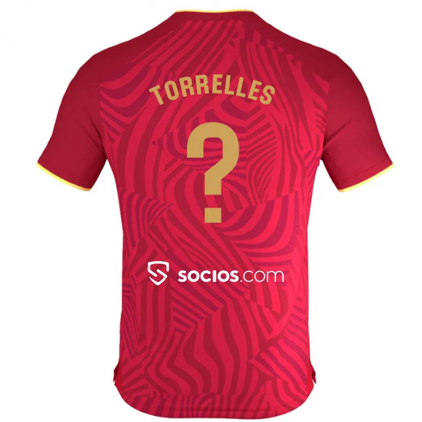 Danxen Niño Camiseta Genís Torrelles #0 Rojo 2ª Equipación 2023/24 La Camisa