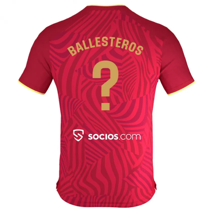 Danxen Niño Camiseta Gonzalo Ballesteros #0 Rojo 2ª Equipación 2023/24 La Camisa