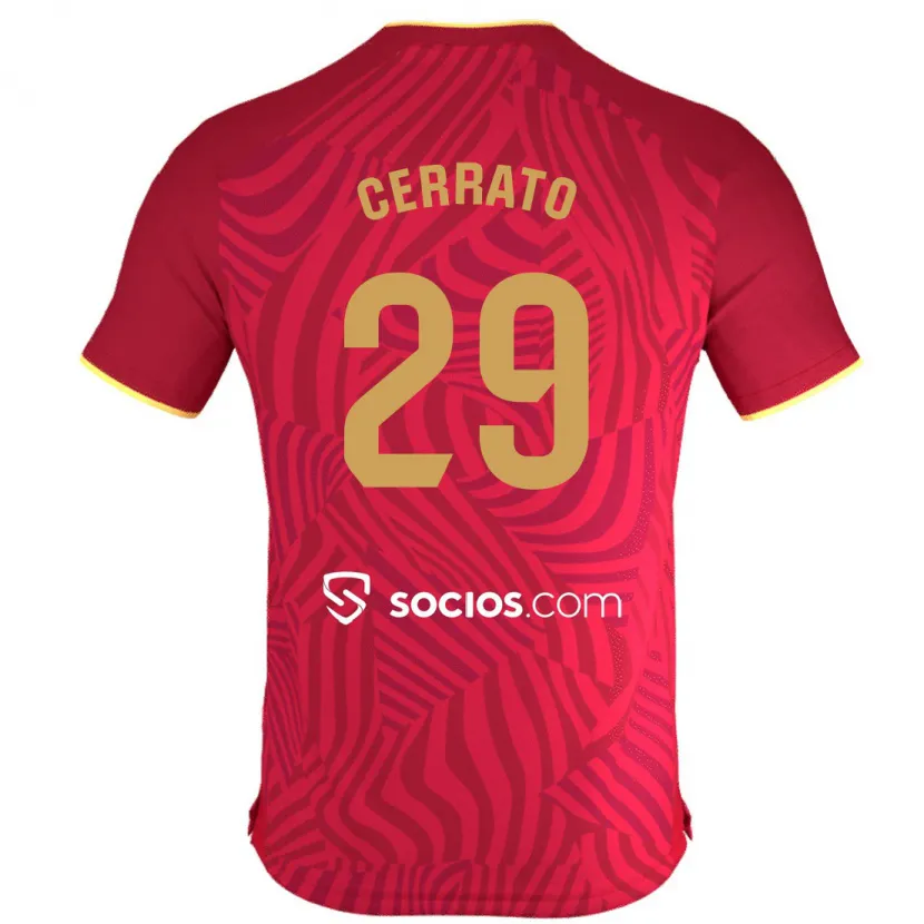 Danxen Niño Camiseta Alba Cerrato Izquierdo #29 Rojo 2ª Equipación 2023/24 La Camisa