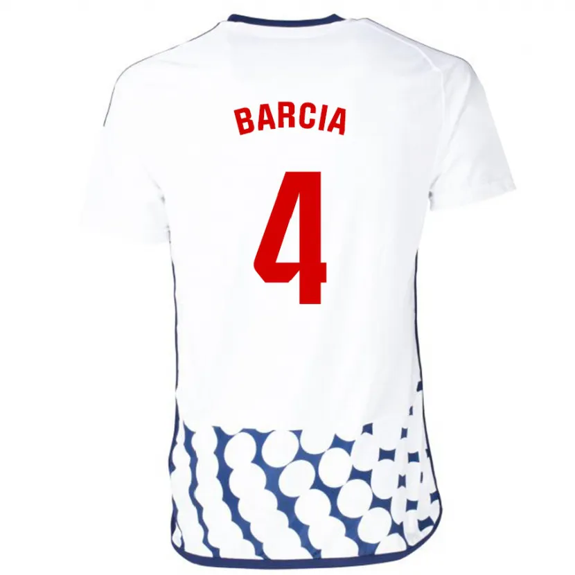 Danxen Niño Camiseta Sergio Barcia #4 Blanco 2ª Equipación 2023/24 La Camisa