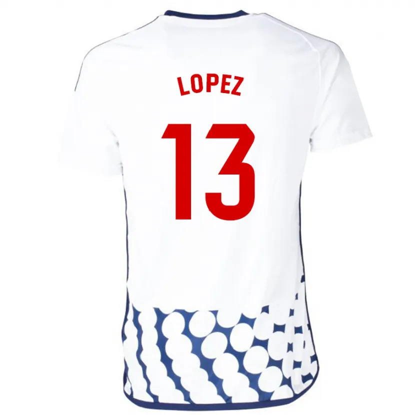 Danxen Niño Camiseta Luis López #13 Blanco 2ª Equipación 2023/24 La Camisa