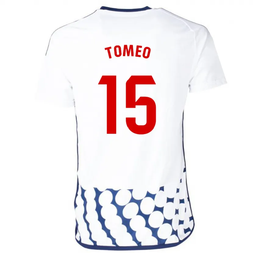 Danxen Niño Camiseta Pablo Tomeo #15 Blanco 2ª Equipación 2023/24 La Camisa