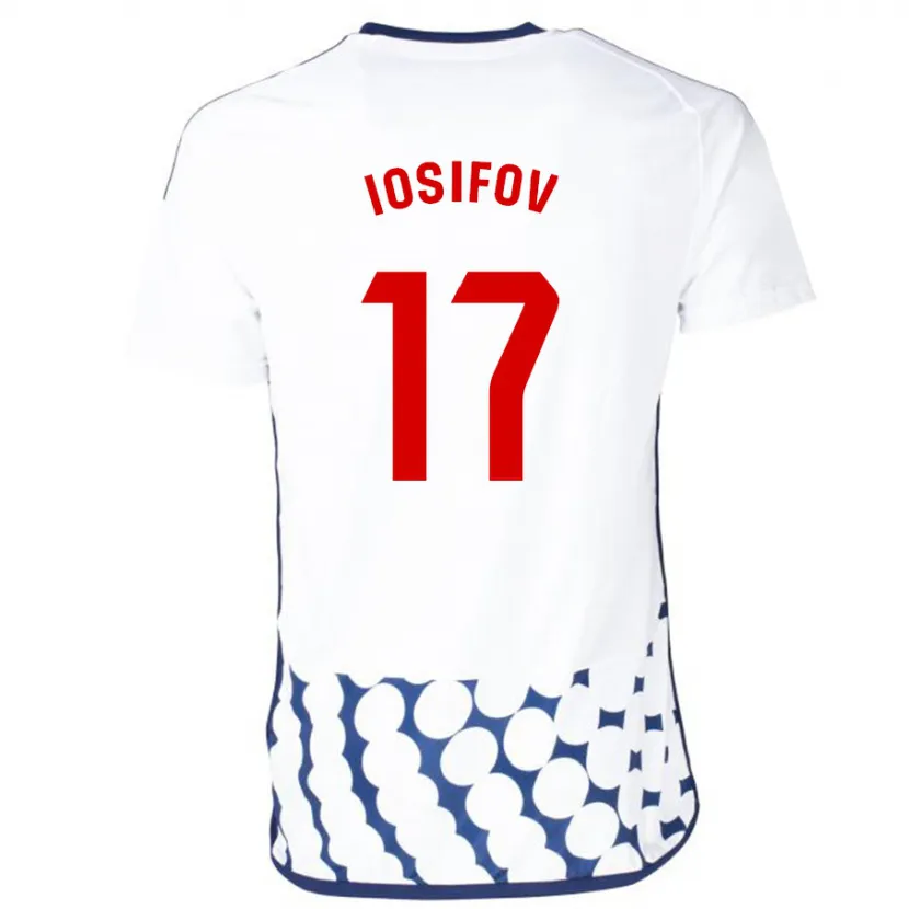 Danxen Niño Camiseta Nikita Iosifov #17 Blanco 2ª Equipación 2023/24 La Camisa