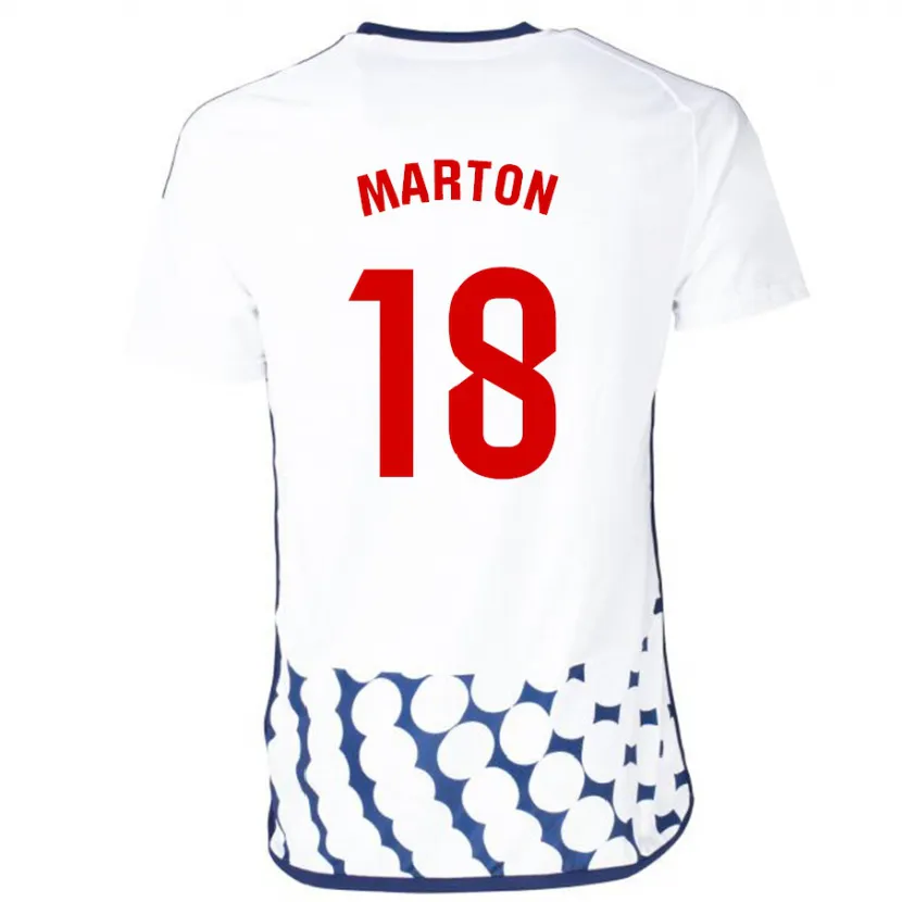 Danxen Niño Camiseta Javier Martón #18 Blanco 2ª Equipación 2023/24 La Camisa