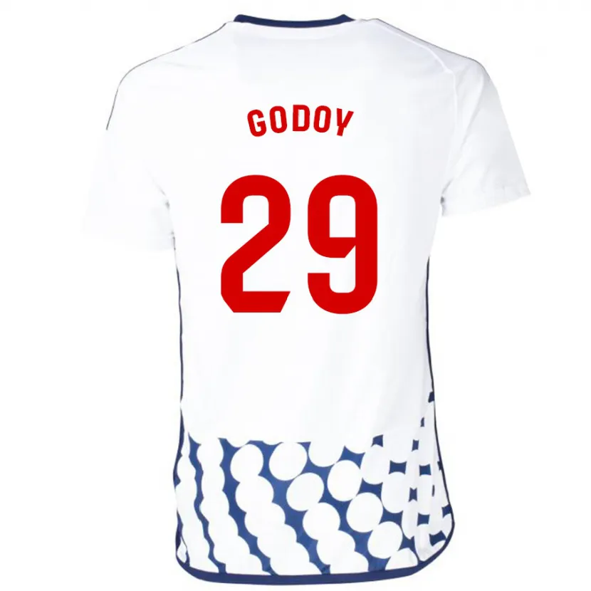 Danxen Niño Camiseta Alan Godoy #29 Blanco 2ª Equipación 2023/24 La Camisa