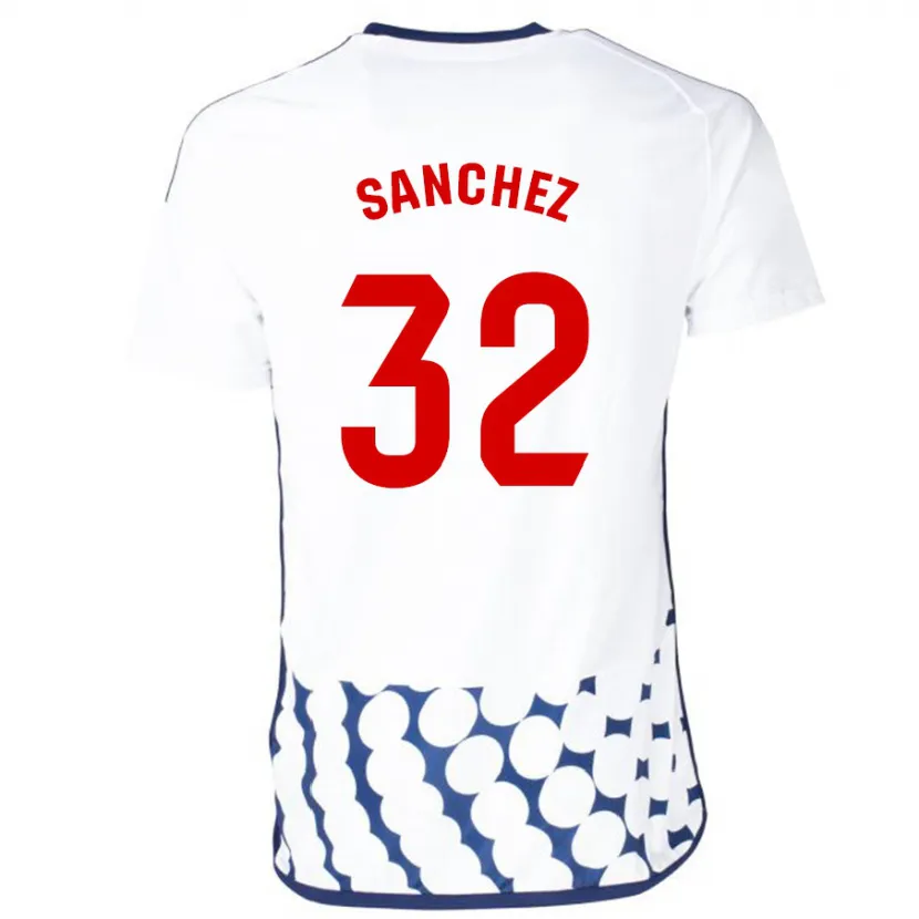 Danxen Niño Camiseta Rubén Sánchez #32 Blanco 2ª Equipación 2023/24 La Camisa