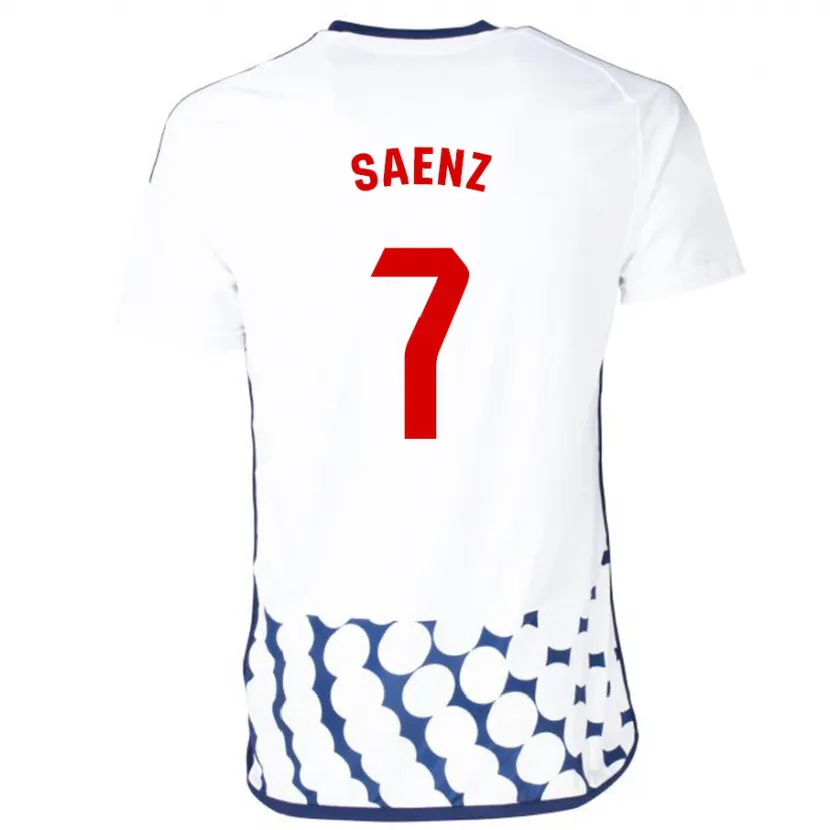 Danxen Niño Camiseta Raúl Sáenz #7 Blanco 2ª Equipación 2023/24 La Camisa