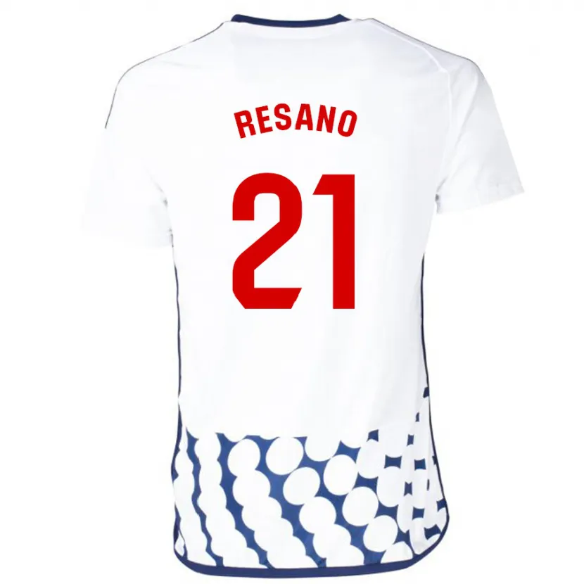 Danxen Niño Camiseta Xabier Resano #21 Blanco 2ª Equipación 2023/24 La Camisa