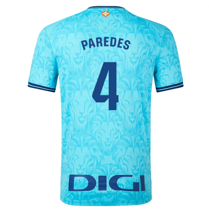 Danxen Niño Camiseta Aitor Paredes #4 Cielo Azul 2ª Equipación 2023/24 La Camisa