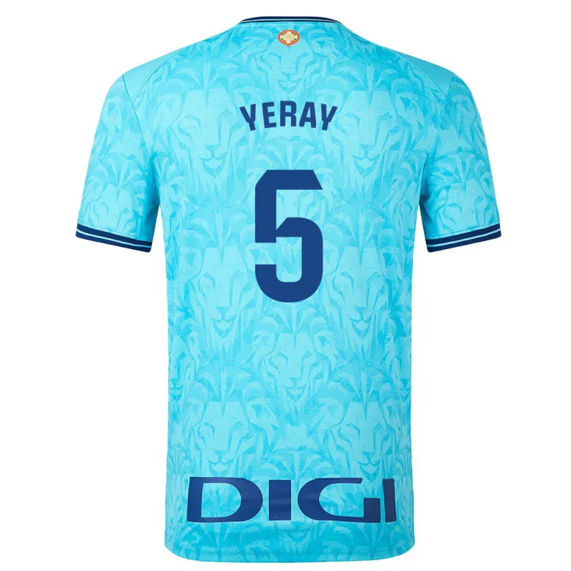 Danxen Niño Camiseta Yeray Álvarez #5 Cielo Azul 2ª Equipación 2023/24 La Camisa