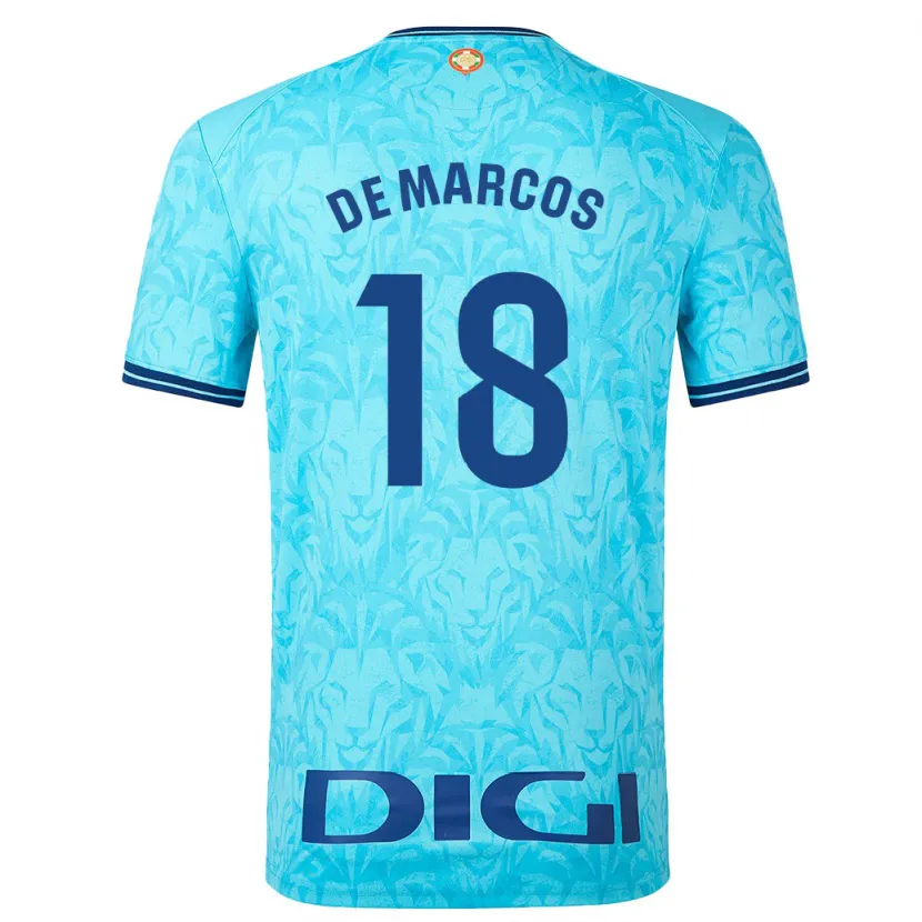 Danxen Niño Camiseta Óscar De Marcos #18 Cielo Azul 2ª Equipación 2023/24 La Camisa