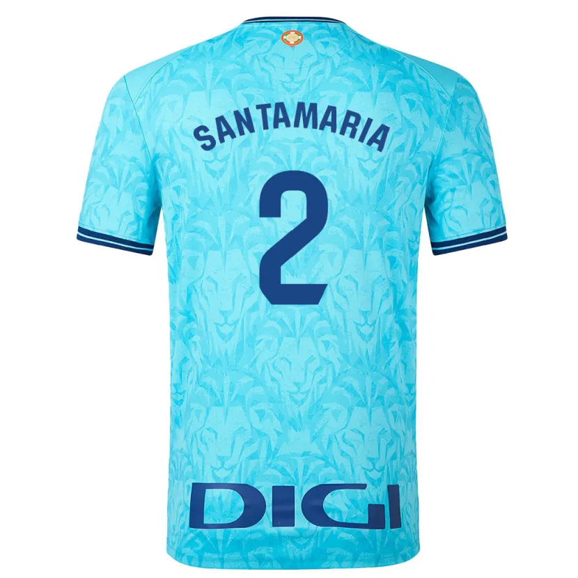 Danxen Niño Camiseta Unai Santamaría #2 Cielo Azul 2ª Equipación 2023/24 La Camisa