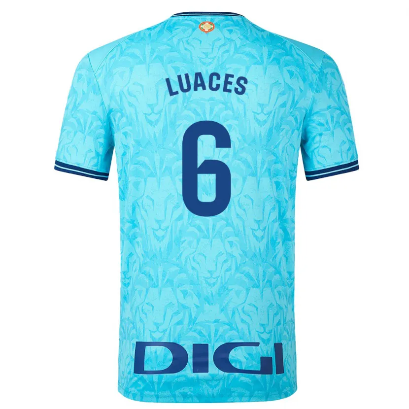 Danxen Niño Camiseta Iraitz Luaces #6 Cielo Azul 2ª Equipación 2023/24 La Camisa