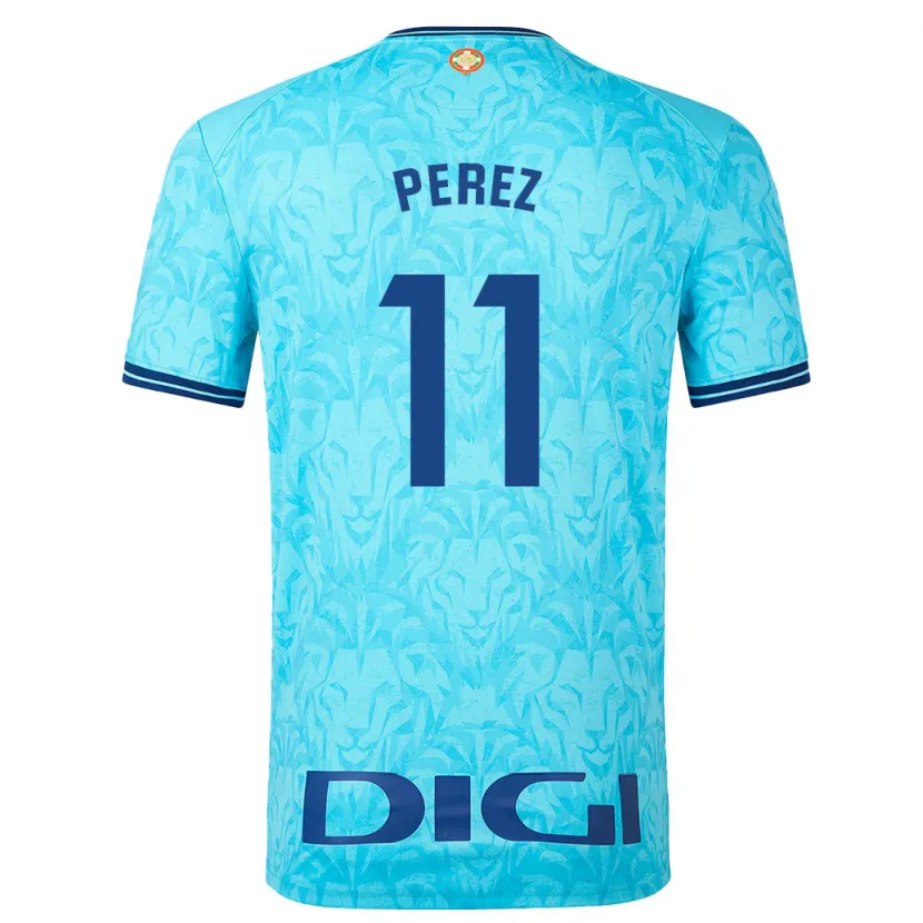 Danxen Niño Camiseta Adrián Pérez #11 Cielo Azul 2ª Equipación 2023/24 La Camisa