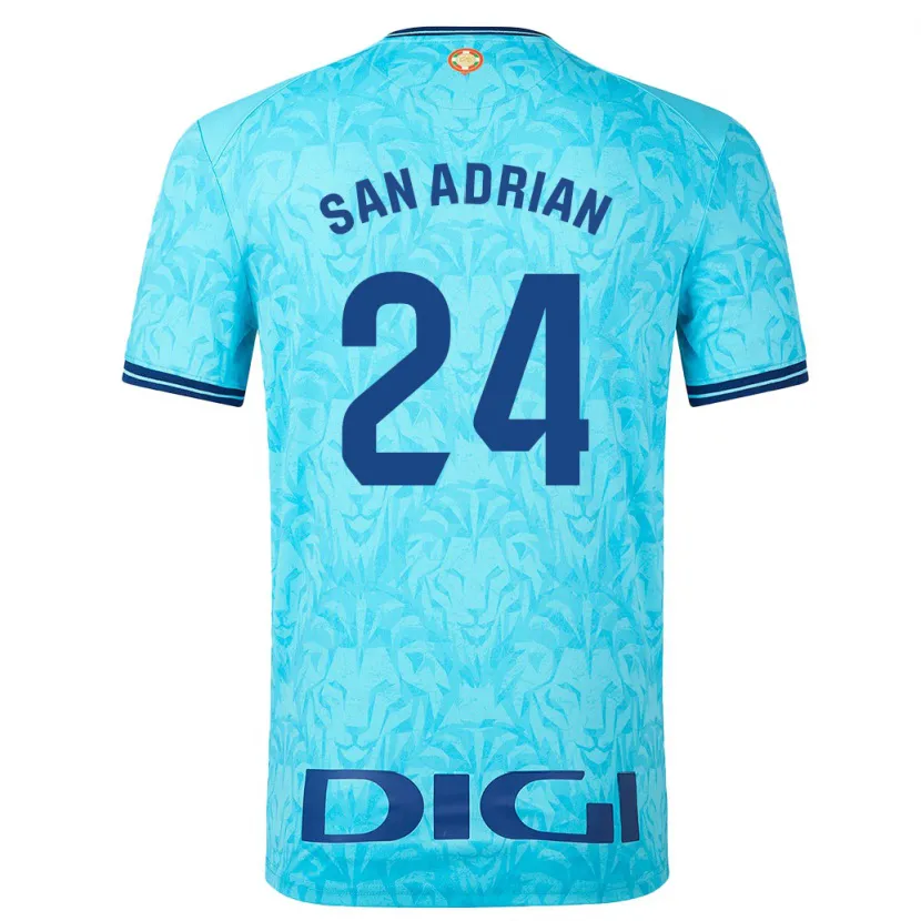 Danxen Niño Camiseta Marta San Adrián Rocandio #24 Cielo Azul 2ª Equipación 2023/24 La Camisa