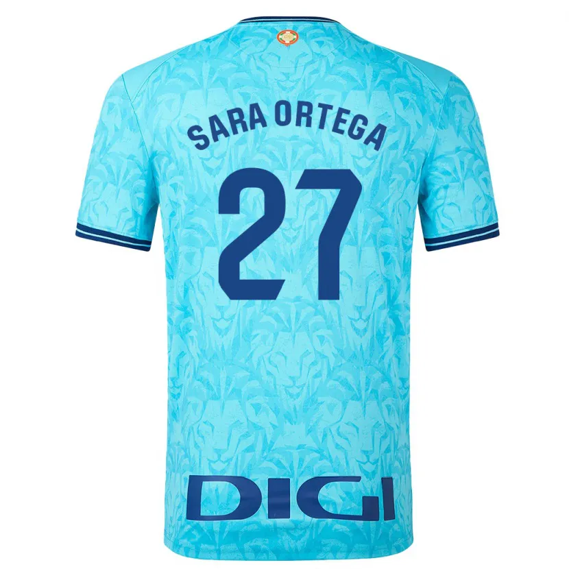 Danxen Niño Camiseta Sara Ortega Ruiz #27 Cielo Azul 2ª Equipación 2023/24 La Camisa