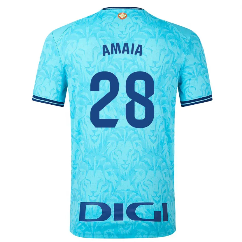 Danxen Niño Camiseta Amaia Martinez De La Peña #28 Cielo Azul 2ª Equipación 2023/24 La Camisa