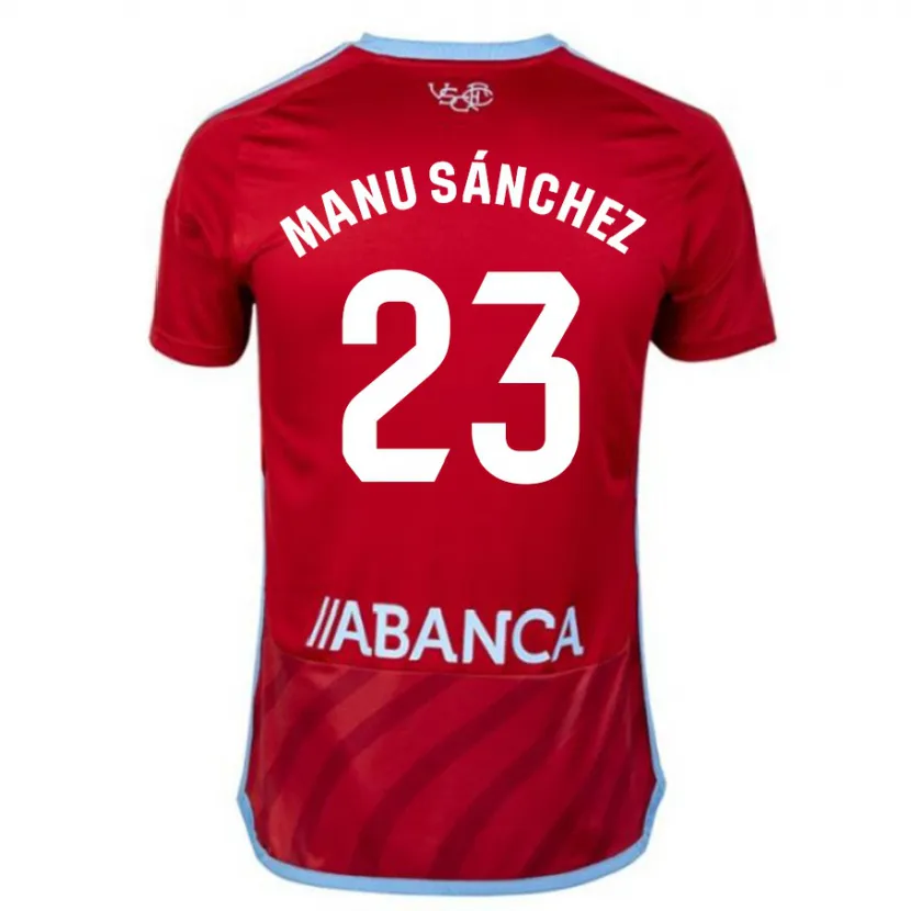 Danxen Niño Camiseta Manu Sánchez #23 Rojo 2ª Equipación 2023/24 La Camisa