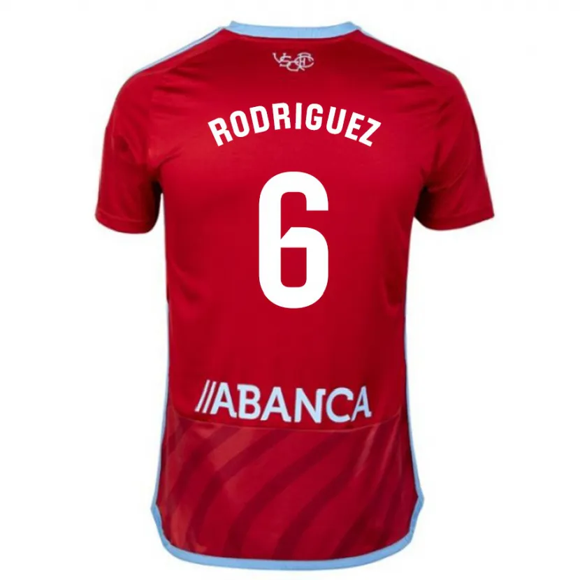 Danxen Niño Camiseta Damián Rodríguez #6 Rojo 2ª Equipación 2023/24 La Camisa