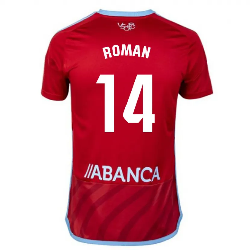 Danxen Niño Camiseta Miguel Román #14 Rojo 2ª Equipación 2023/24 La Camisa