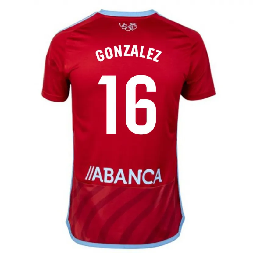 Danxen Niño Camiseta Dani González #16 Rojo 2ª Equipación 2023/24 La Camisa