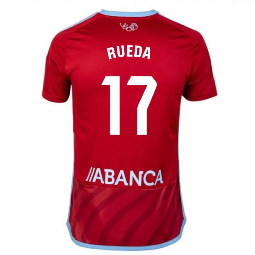 Danxen Niño Camiseta Javi Rueda #17 Rojo 2ª Equipación 2023/24 La Camisa