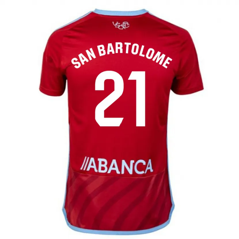 Danxen Niño Camiseta Víctor San Bartolomé #21 Rojo 2ª Equipación 2023/24 La Camisa