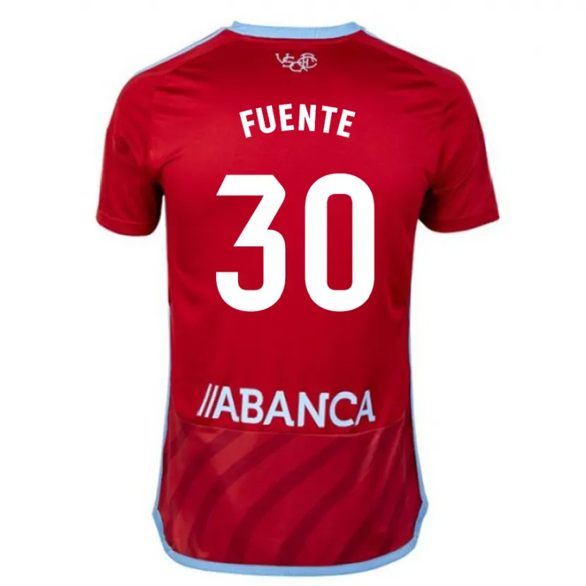 Danxen Niño Camiseta Mario Fuente #30 Rojo 2ª Equipación 2023/24 La Camisa