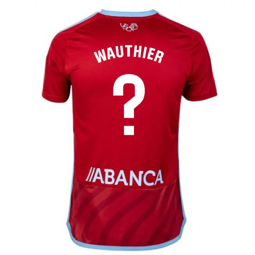 Danxen Niño Camiseta Hugo Wauthier #0 Rojo 2ª Equipación 2023/24 La Camisa