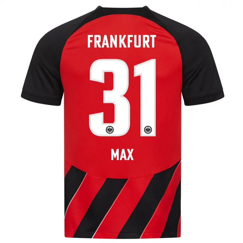 Danxen Hombre Camiseta Philipp Max #31 Negro Rojo 1ª Equipación 2023/24 La Camisa