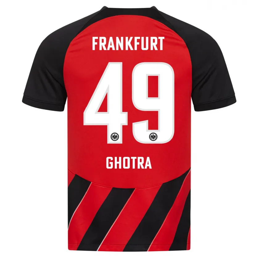 Danxen Hombre Camiseta Harpreet Ghotra #49 Negro Rojo 1ª Equipación 2023/24 La Camisa